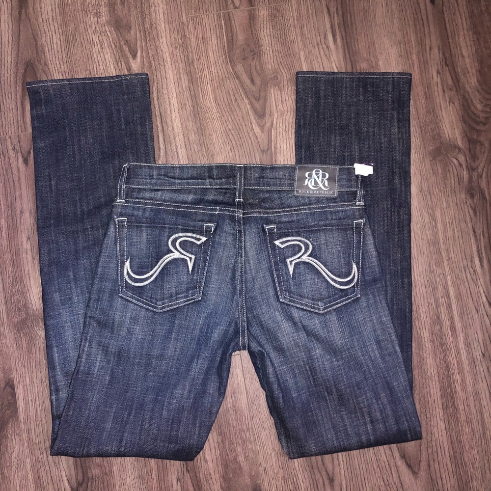 Rock & Republic Stella dark blue jeans M13 - Picture 2 of 3